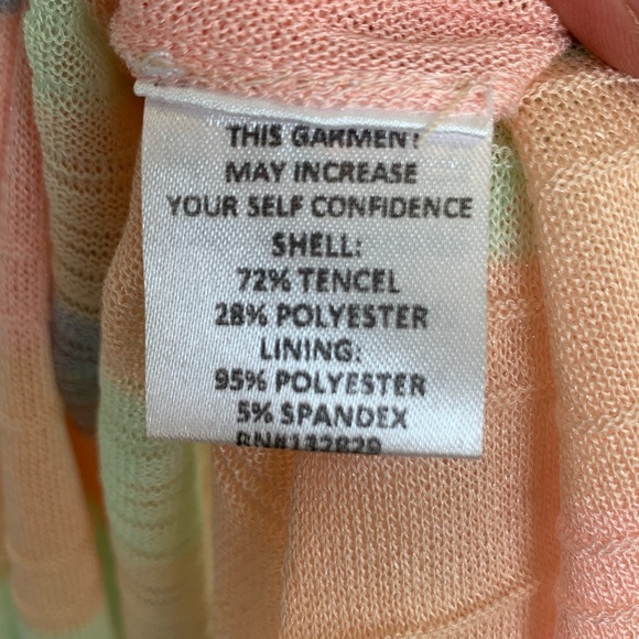 Revolve song of style carousel midi dress tencel lined size small pastel stripes - Picture 7 of 9